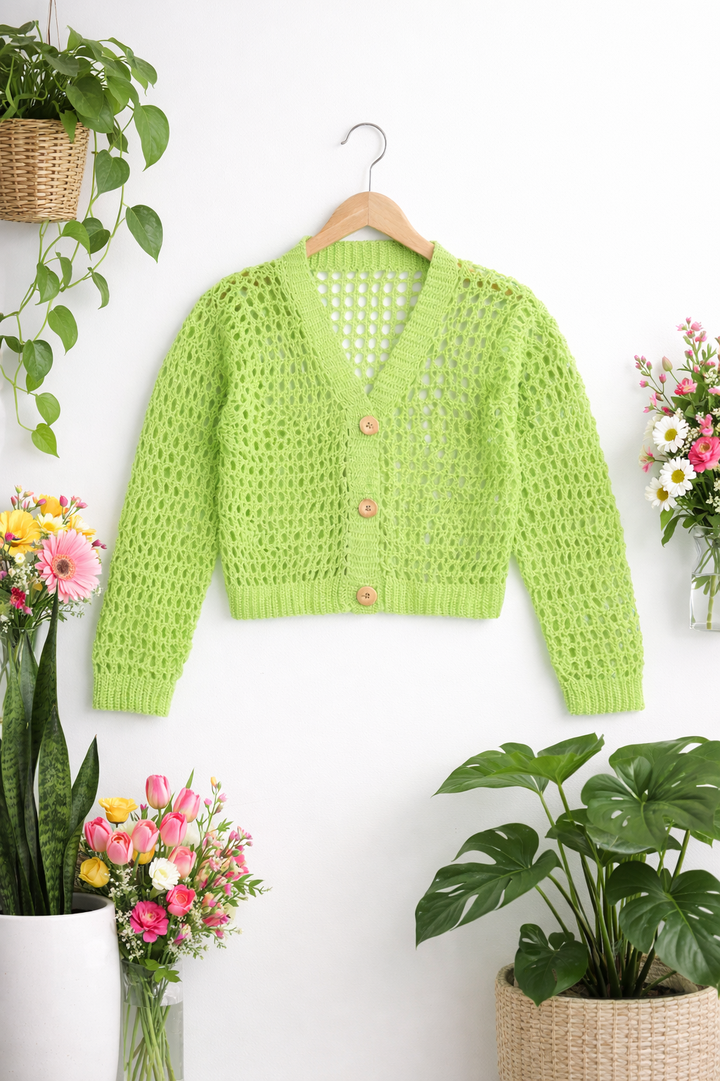 Mesh Cardigan Crochet Pattern – LACELOOPSTUDIO