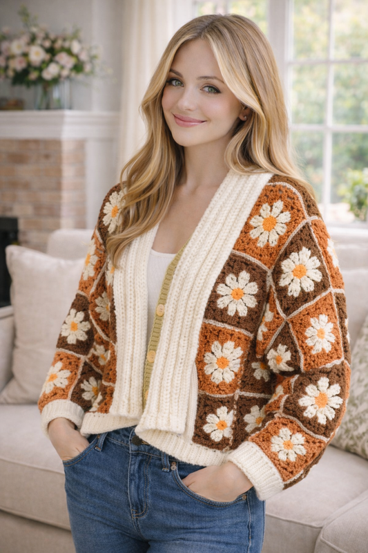 Crochet Mesh Cardigan Pattern - LaceloopStudio