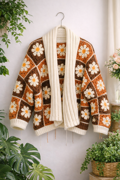 Crochet Mesh Cardigan Pattern - LaceloopStudio